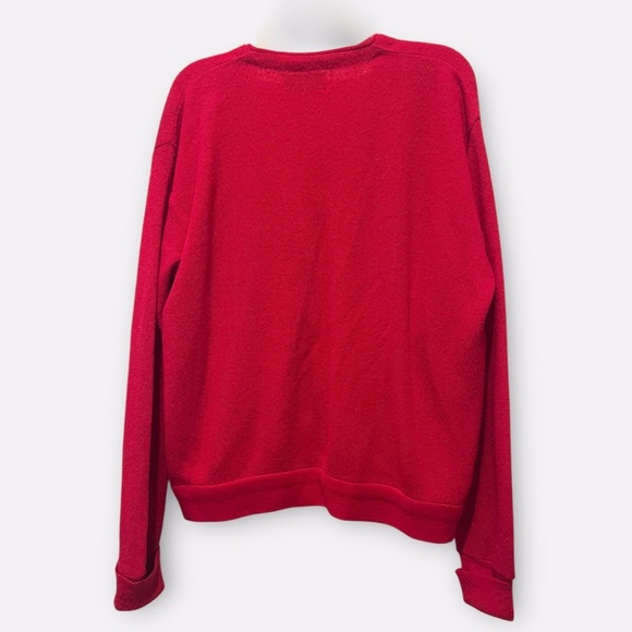 Vintage Pickering Pebble Beach Golf Embroidered Red Cardigan Sweater Sz XL - Picture 2 of 5